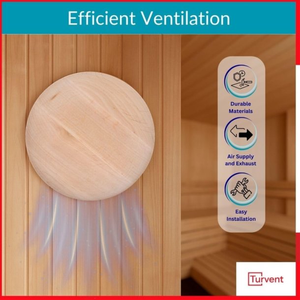 Tr&aelig;ventil til sauna 100 m sort Elletr&aelig;